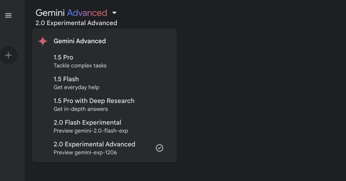 gemini-subscribers-can-now-use-‘2.0-experimental-advanced’-with-‘significantly-improved-performance’