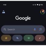 google-app-on-android,-search-testing-a-blue-dark-theme