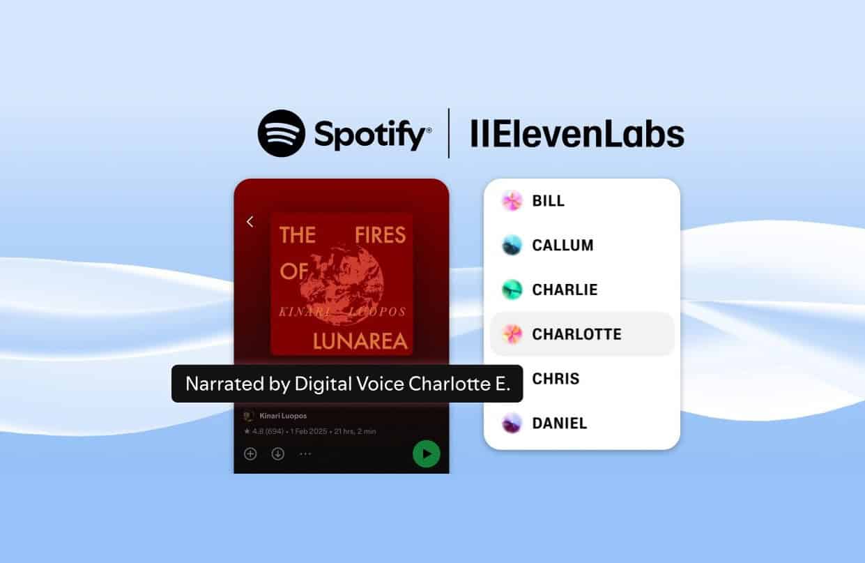 spotify-audiobooks-get-more-ai-narration-support-through-elevenlabs