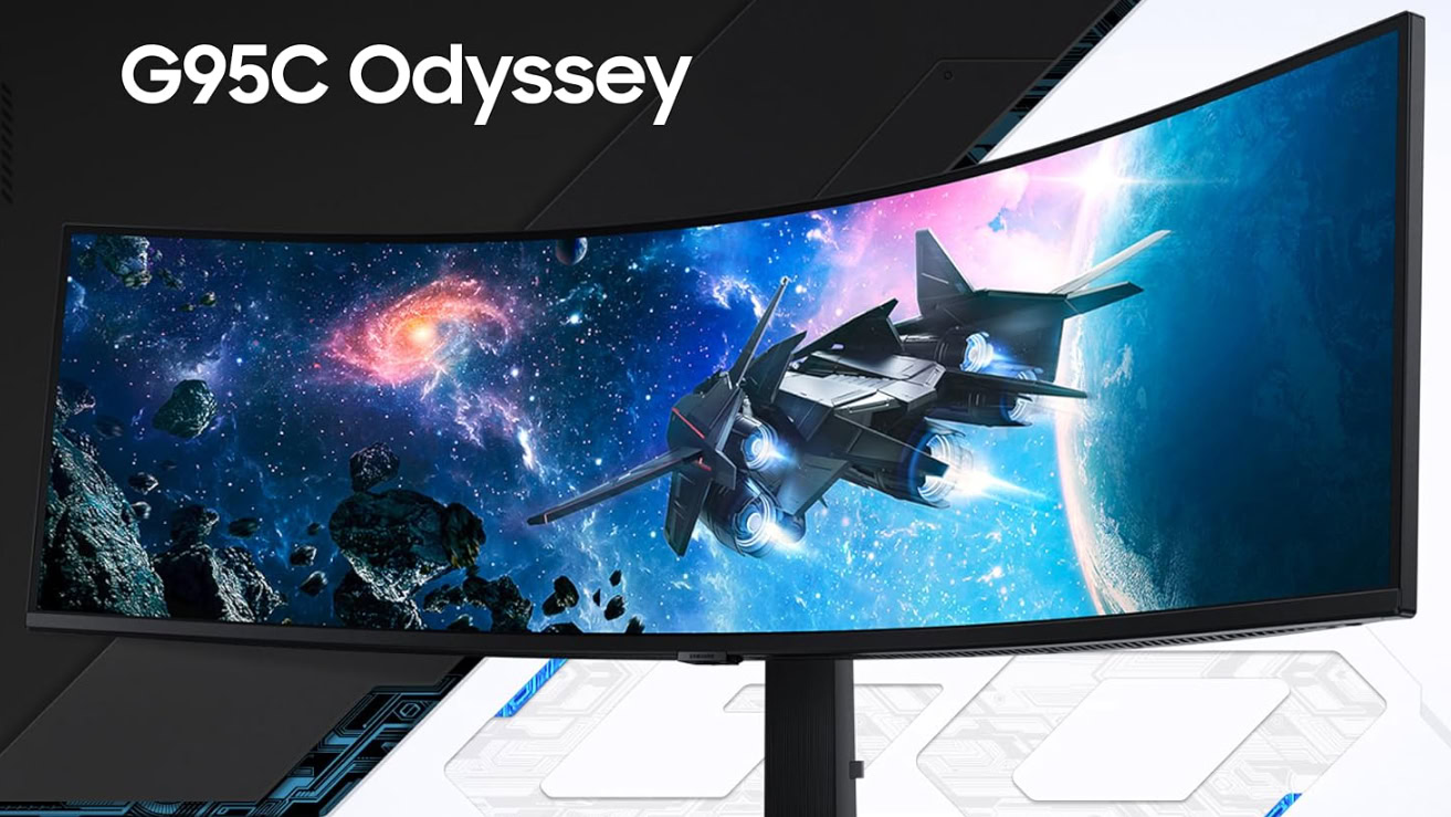 the-samsung-odyssey-g9-g95c-is-huge,-curved,-and-over-$500-off!