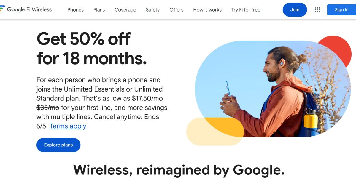 google-fi-promo-takes-50%-off-‘unlimited-essentials’-for-15-years-from-$17.50/month